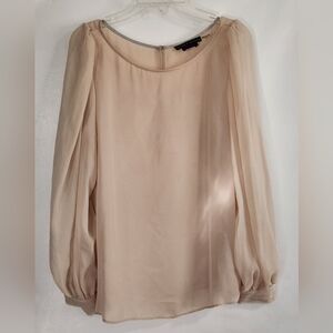 alice olivia blouse Top Size Small Blush Pink Silk